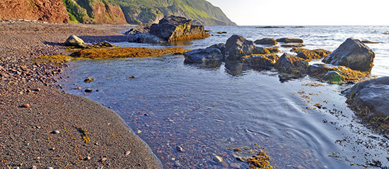 The rocky Stephenville beach located near the Days Inn Stephenville hotel